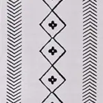 Corcolle Modern Gri Polyester ve Pamuklu Kaydırmaz Tabanlı Dijital Baskı Halı