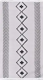 Corcolle Modern Gri Polyester ve Pamuklu Kaydırmaz Tabanlı Dijital Baskı Halı