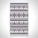 Lesina Geometrik Gri Polyester ve Pamuklu Kaydırmaz Tabanlı Dijital Baskı Halı - Görsel 2