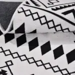 Lesina Geometrik Gri Polyester ve Pamuklu Kaydırmaz Tabanlı Dijital Baskı Halı - Görsel 5