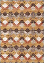 Affori Geometrik Multi Polyester ve Pamuklu Yıkanabilir Kaydırmaz Taban Dijital Baskı Halı