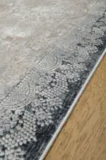 Fontevivo Klasik Göbekl Grii Akrilik Makine Halısı - Görsel 2