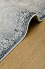 Fontevivo Klasik Göbekl Grii Akrilik Makine Halısı - Görsel 3