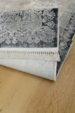 Fontevivo Klasik Göbekl Grii Akrilik Makine Halısı - Görsel 4