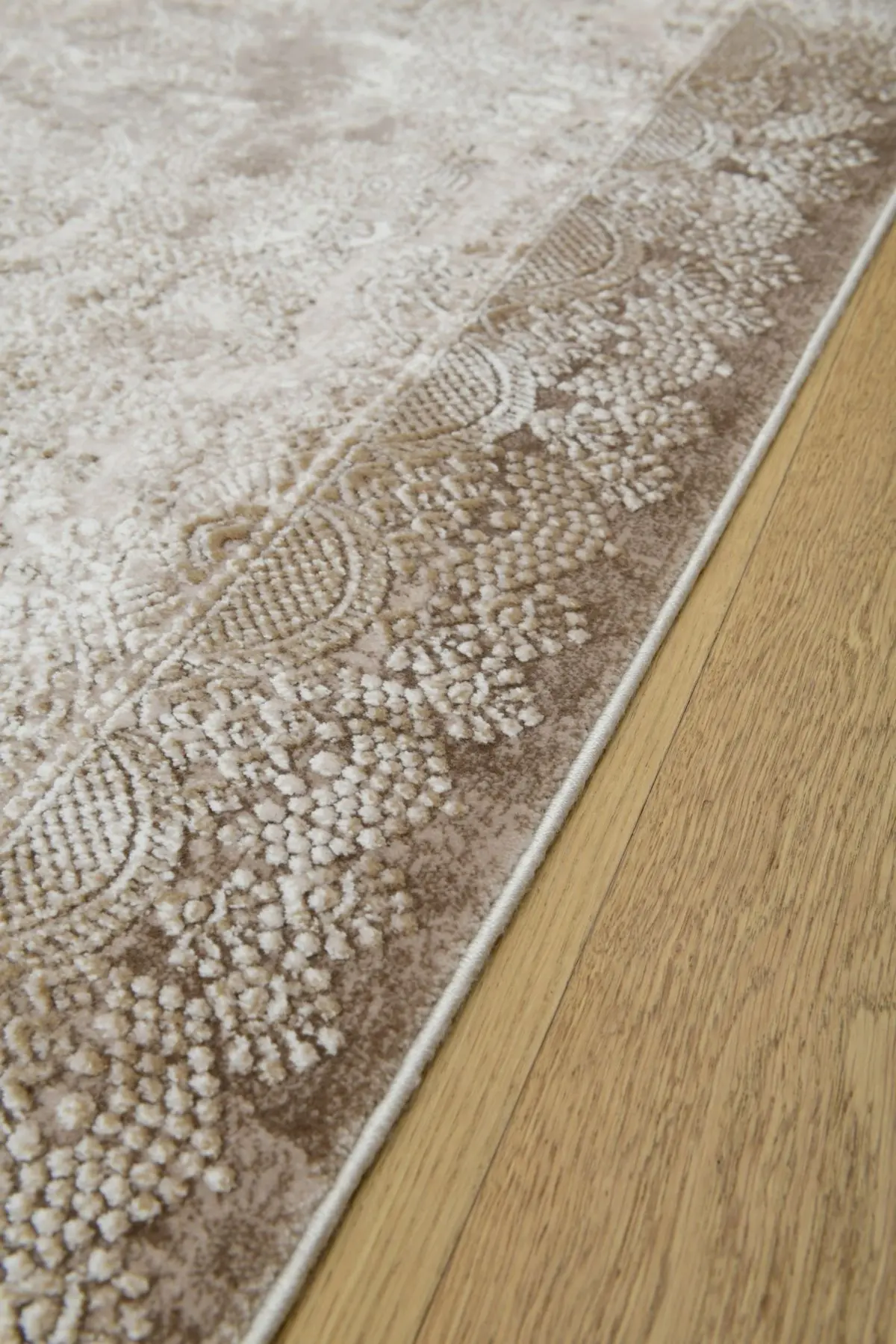 Alseno Klasik Göbekli Kahverengi Akrilik Makine Halısı - Görsel 3