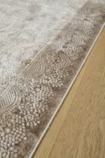 Alseno Klasik Göbekli Kahverengi Akrilik Makine Halısı - Görsel 3