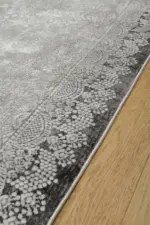 Gussola Klasik Göbekli Gri Akrilik Makine Halısı - Görsel 2