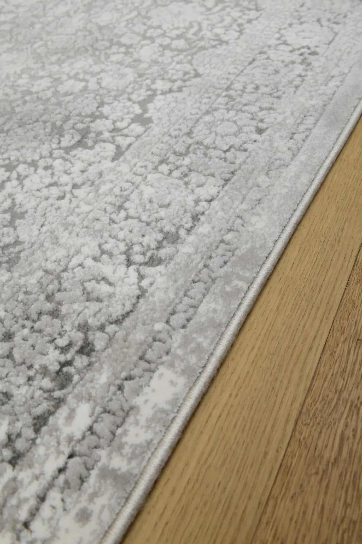 Dosimo Klasik Göbekli Gri Akrilik Makine Halısı - Görsel 3