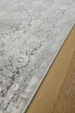 Dosimo Klasik Göbekli Gri Akrilik Makine Halısı - Görsel 3