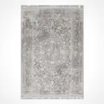 Dosimo Klasik Göbekli Gri Akrilik Makine Halısı - Görsel 2