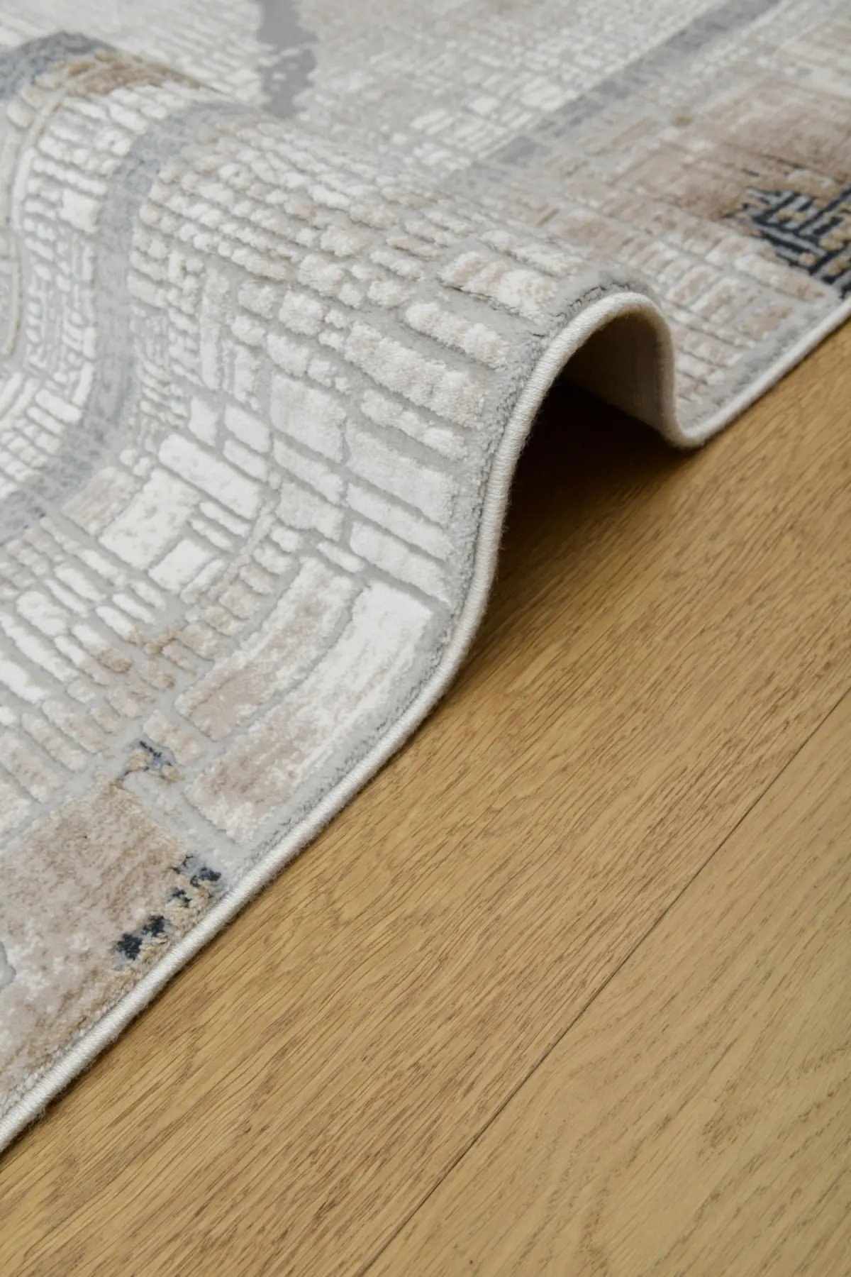 Mella Klasik Göbekli Kahve Akrilik Makine Halısı - Görsel 4