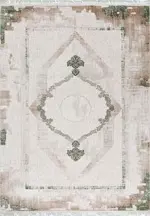 Mella Klasik Göbekli Kahve Akrilik Makine Halısı