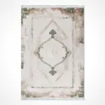 Mella Klasik Göbekli Kahve Akrilik Makine Halısı - Görsel 2