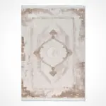 Rovato Klasik Göbekli Kahverengi Akrilik Makine Halısı - Görsel 2