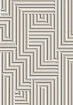 Tolve Geometrik Krem Polyester Makine Halısı