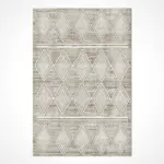 Polla Geometrik Krem Polyester Makine Halısı - Görsel 2