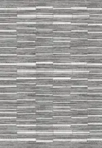 Giove Çizgili Gri Polyester Makine Halısı