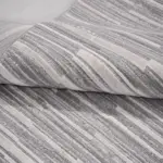 Giove Çizgili Gri Polyester Makine Halısı - Görsel 5