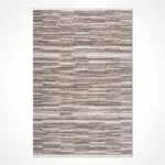 Celleno Çizgili Kahve Polyester Makine Halısı - Görsel 2