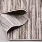 Celleno Çizgili Kahve Polyester Makine Halısı - Görsel 4