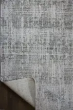 Lepre Modern Krem Antrasit Çizgili Akrilik Makine Halısı - Görsel 4