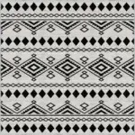 Corso Geometrik Beyaz Polyester ve Pamuklu Yıkanabilir Kaydırmaz Taban Dijital Baskı Halı - Görsel 5