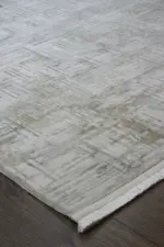 Lübet Modern Krem Vizon Çizgili Akrilik Makine Halısı - Görsel 2