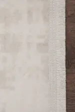 Nardo Modern Krem Antrasit Çizgili Akrilik Makine Halısı - Görsel 3