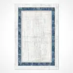 Sezze Çerçeveli Krem Triko ve Akrilik Makine Halısı - Görsel 2