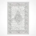 Sonnino Göbekli Gri Triko ve Akrilik Makine Halısı - Görsel 2