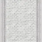 Lenola Çerçeveli Gri Triko ve Akrilik Makine Halısı Lenola Çerçeveli Gri Triko ve Akrilik Makine Halısı