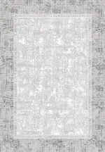 Sora Çerçeveli Gri Triko ve Akrilik Makine Halısı