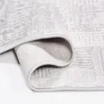 Sora Çerçeveli Gri Triko ve Akrilik Makine Halısı - Görsel 4