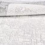 Sora Çerçeveli Gri Triko ve Akrilik Makine Halısı - Görsel 5