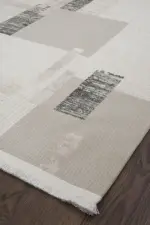 Racale Modern Krem Akrilik Makine Halısı - Görsel 2