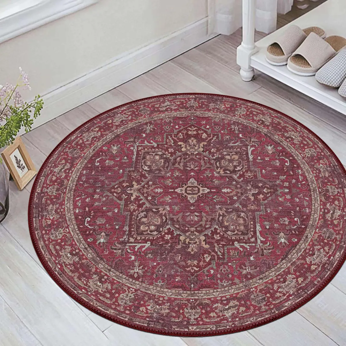 Calle Göbekli Bordo Polyester ve Pamuklu Yıkanılabilir Kaydırmaz Taban Dijital Baskı Halı - Görsel 8