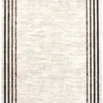 Puits Çerçeveli Krem Polyester Makine Halısı