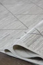 Malte Modern Gri Polyester Makine Halısı - Görsel 6