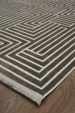 Martano Modern Antrasit Akrilik Makine Halısı - Görsel 2