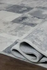 Fombio Modern Krem Polyester Makine Halısı - Görsel 6