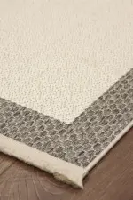 Botany Krem Antrasit Çizgili Modern Sisal Makine Halısı - Görsel 2