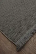 Donaci Modern Antrasit Polyester Makine Halısı - Görsel 2