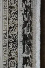 Roche Çerçeveli Krem Polyester Makine Halısı - Görsel 3