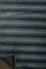 Bryan Modern Antrasit Yıkanabilir Polyester/Pamuk Makine Halısı - Görsel 4