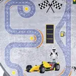 Dole Figürlü Gri Pamuk ve Polyester Kaydırmaz Taban Dijital Baskı Çocuk Halısı