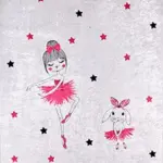 Frutigen Figürlü Gri Pamuk ve Polyester Kaydırmaz Taban Dijital Baskı Çocuk Halısı