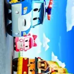 Crodo Figürlü Multii Pamuk ve Polyester Kaydırmaz Taban Dijital Baskı Çocuk Halısı