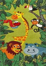 Fully Figürlü Multi Pamuk ve Polyester Kaydırmaz Taban Dijital Baskı Çocuk Halısı