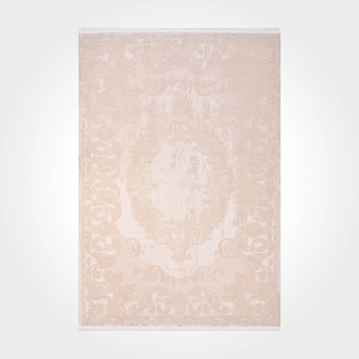 Padule Klasik Göbekli Krem Akrilik Makine Halısı - Görsel 2