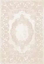 Padule Klasik Göbekli Krem Akrilik Makine Halısı